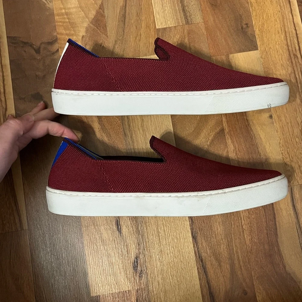 Rothy's Women's Red and Blue Slip-On Sneakers - Picture 5 of 7